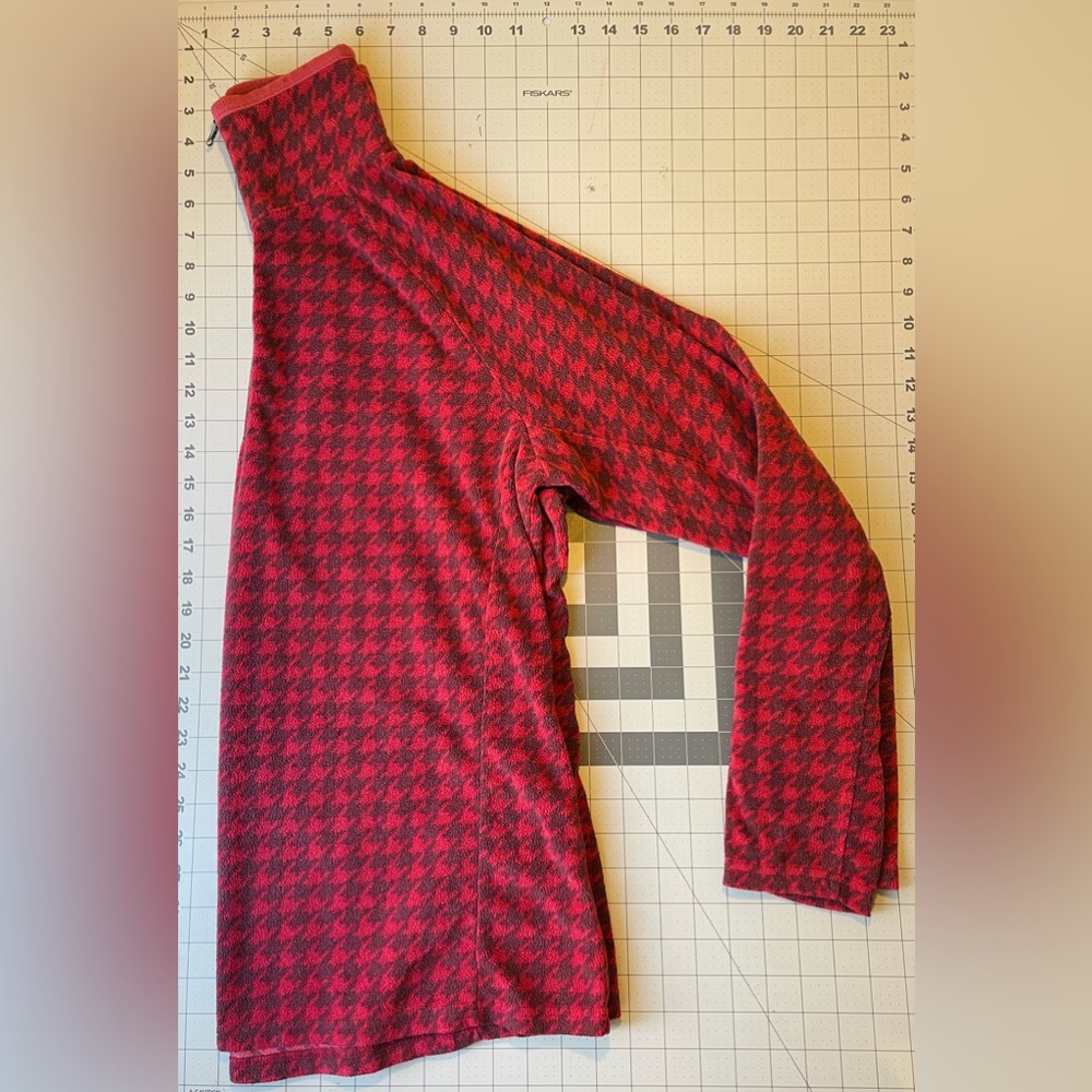 Columbia | Quarter Zip Fleece Pullover | Red Houndstooth | XXL | Good Condition - Picture 3 of 4